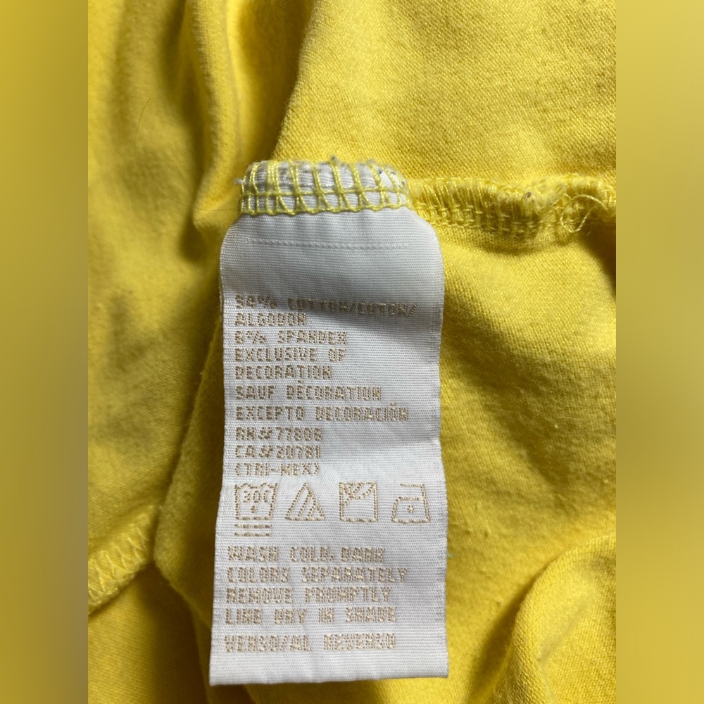 Tommy Hilfiger Yellow Pullover Polo Shirt Size XL Gently Used Cotton - Picture 5 of 5